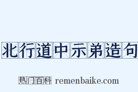 北行道中示弟造句是什么意思的图片